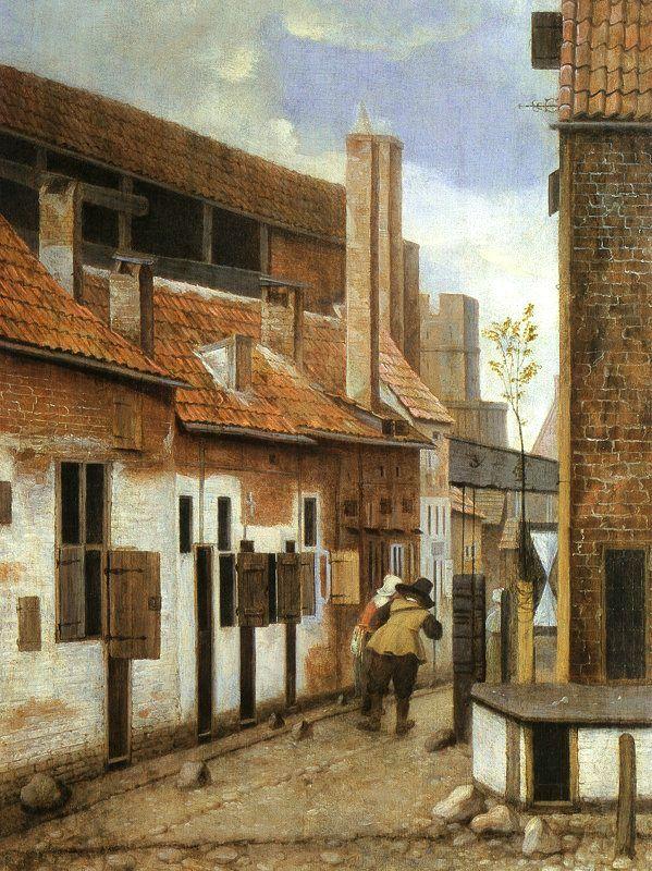 Jacobus Vrel Street Scene with Six Figures china oil painting image